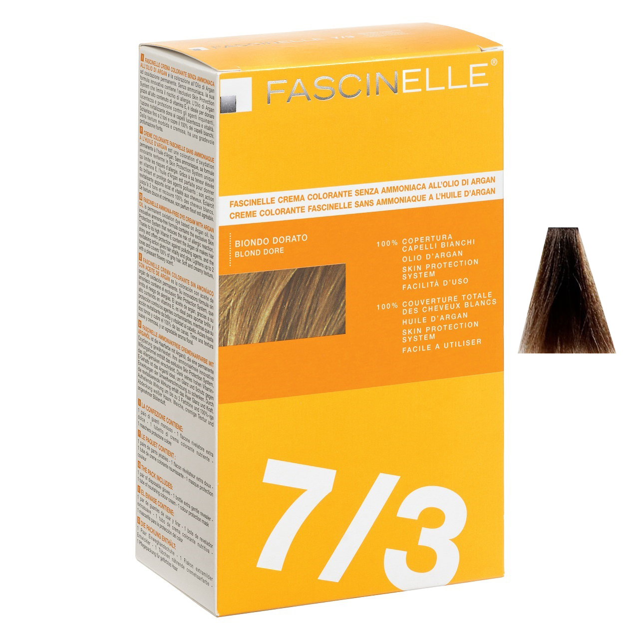 کیت رنگ مو فشینلی سری Golden مدل زيتوني طلايي تيره شماره 7.3 کیت رنگ مو فشینلی سری Golden مدل زيتوني طلايي تيره شماره 7.3