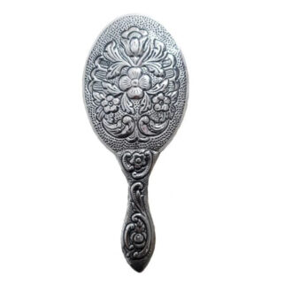 آینه آرایشی مدل نقره گل دار کد s14004